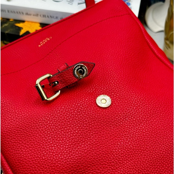 🆕 OROTON 🧿 NWOT Bueno Red Leather Backpack - Picture 9 of 16
